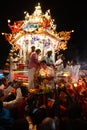 Hindu devotees fulfil vows and offer thanks during Thaipusam celebration.